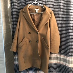 H&M wool blend camel coat